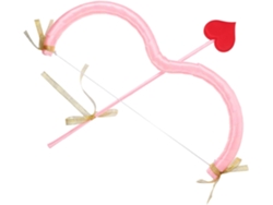 1 Conjunto De Lazo Rosa Con Forma De Corazón Para Disfraz De Carnaval Para El Día De San Valentín