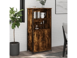 Aparador Alto Madera Contrachapada Roble Ahumado 62x36x121,5 Cm