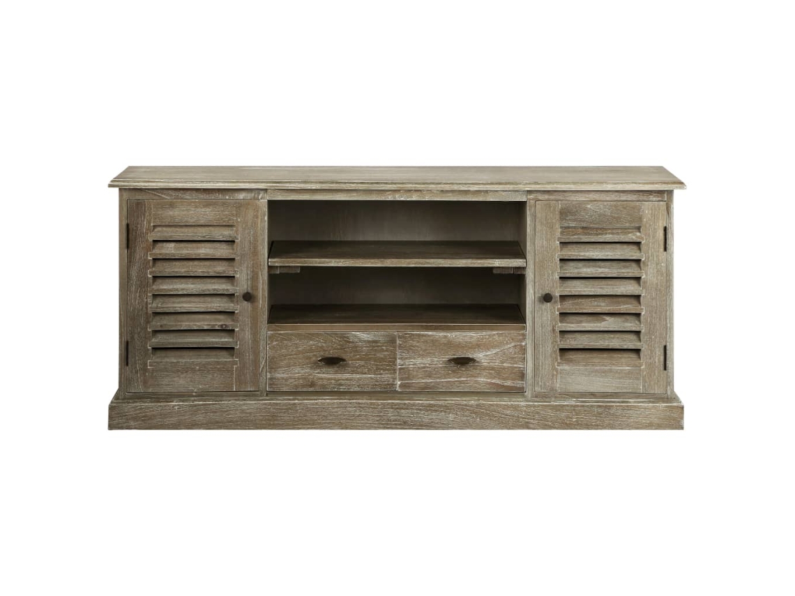 Maison Exclusive - Mueble Para Tv Madera Maciza De Mindi 145x35x60 Cm