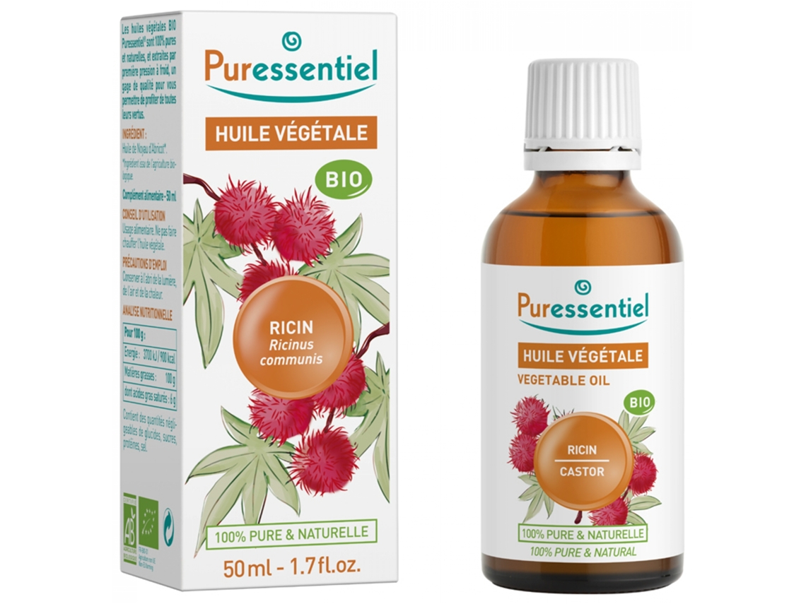 Aceite Vegetal Ecológico de Ricino Ricinus Communis 50 Ml PURESSENTIEL
