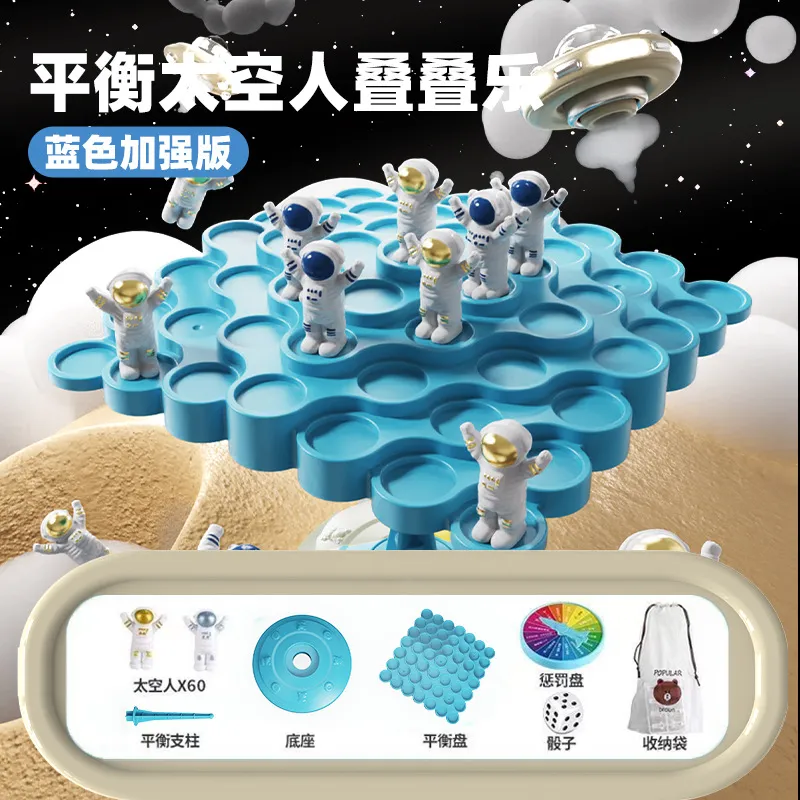 Plato de mesa de equilibrio de 60 piezas "Astronaut" de Bslowmoose (azul)