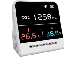 Sensor De Co2 Portátil, Monitor De Calidad Del Aire Profesional Con Batería De Larga Duración, Detecta Co2, Temperatura Y Humedad