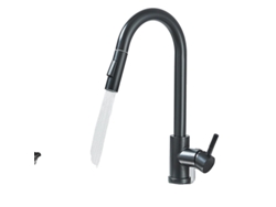 Grifo de cocina extraíble con rotación de 360° y modo de agua dual, color negro OEM