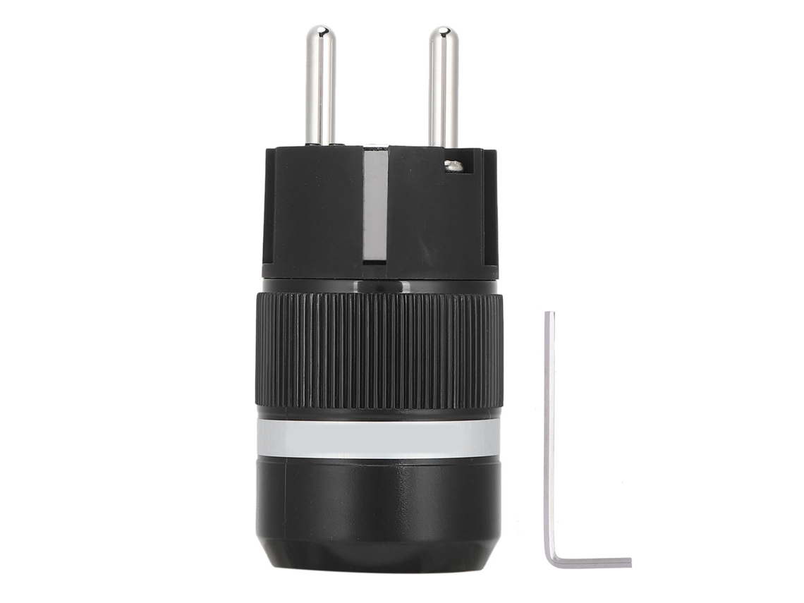Conector de alimentación de CA (latón puro, rodio platino)