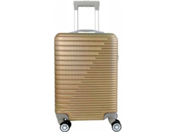 Maleta De Cabina Equipaje De Mano Trolley Viaje Avion Rígida 4 Ruedas Giratorias Pequeña 55x35x22cm (champagne)