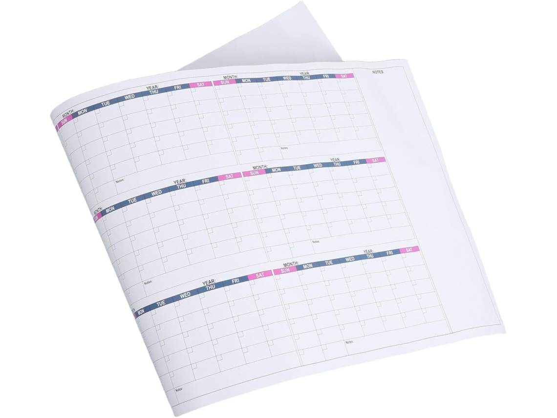 Calendario De Pared Grande Borrable En Seco 2026, Sin Fecha, Laminado, Impermeable, De Gran Formato