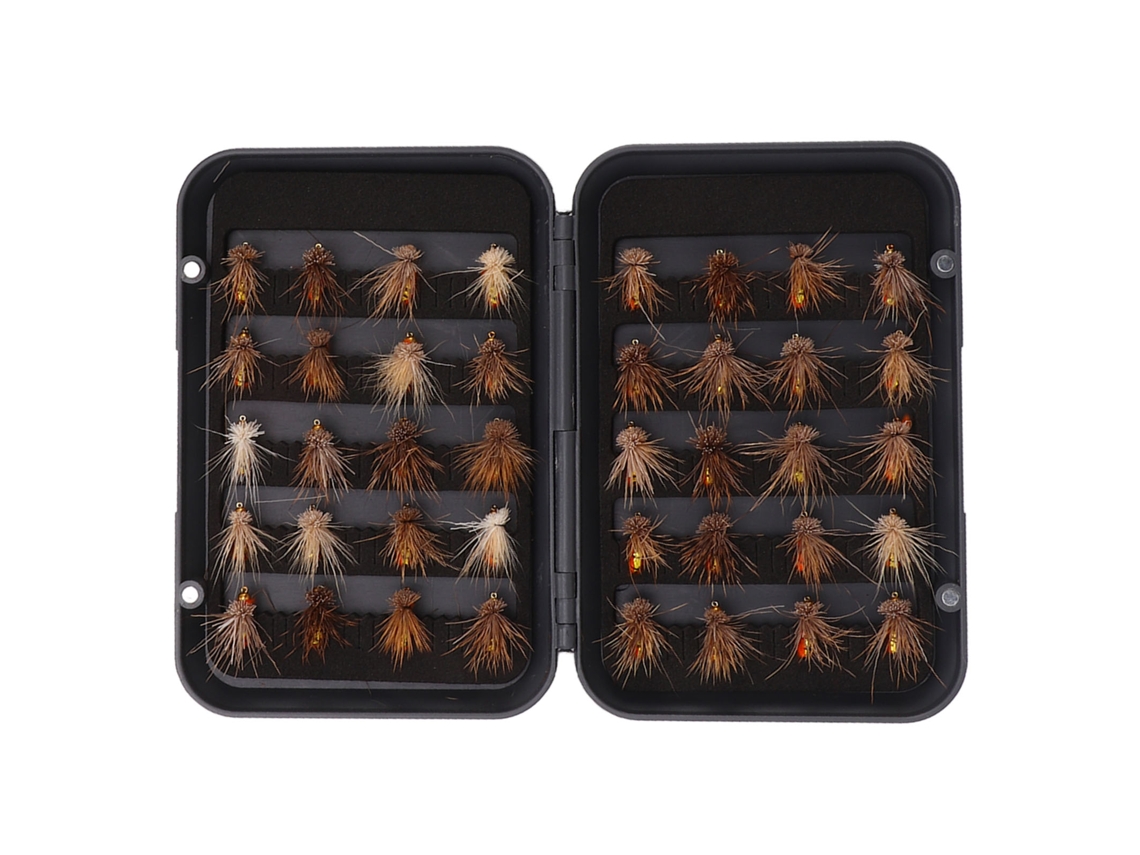 Kit De 40 Señuelos De Pesca Con Mosca De Acero Inoxidable Con Estuche De Almacenamiento Impermeable.