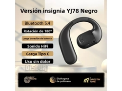 Auriculares inalámbricos Bluetooth 5.4 para empresas con micrófono y sonido estéreo HiFi Mdug (negro)