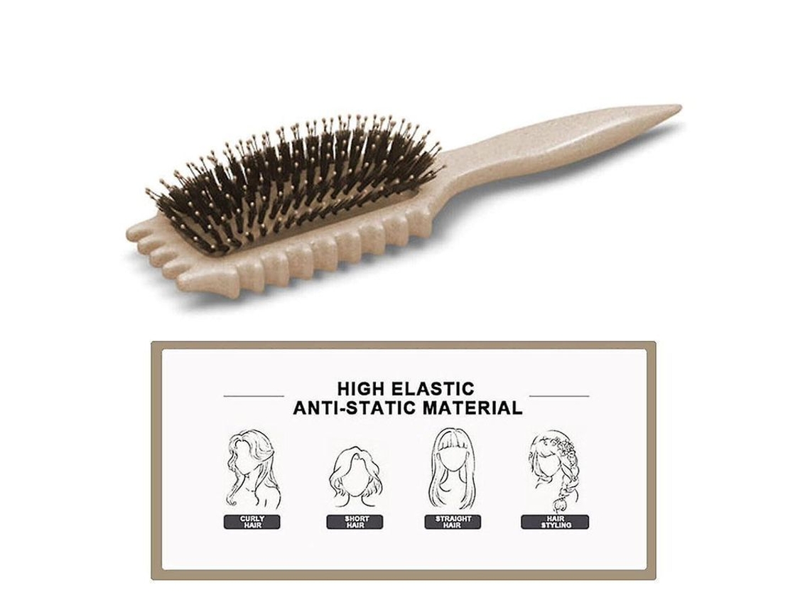 Peine Bounce Curl Para Cabello Rizado - Peine De Cerdas De Jabalí Para Peinar Y Desenredar