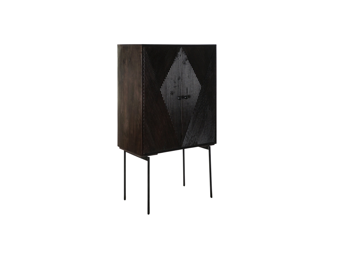 Aparador Mango Metal Marron Oscuro 84x43x153,5cm