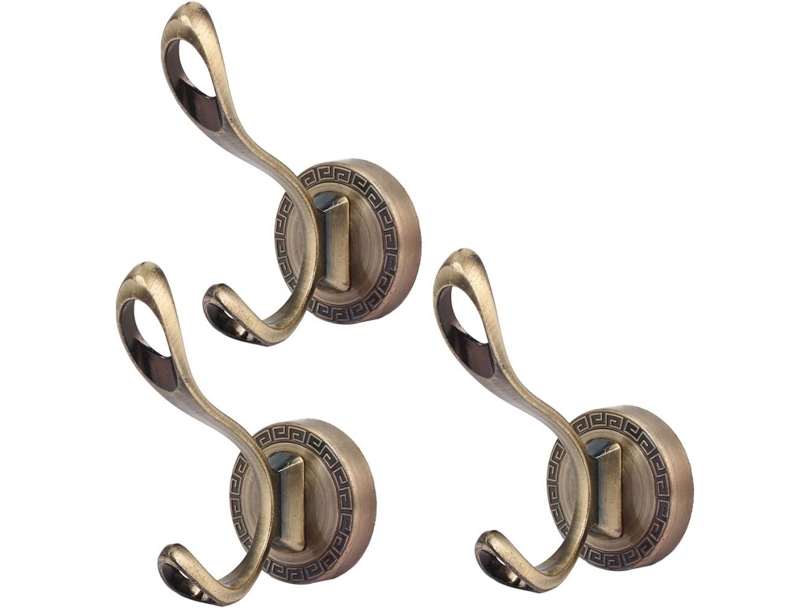Perchero De Pared De Metal Para Baño, Abrigos, Ropa Y Toallas, Con Doble Gancho