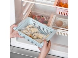 Caja organizadora plegable para frigorífico Rebe, ideal para estantes de 1,27 cm (0,5 pulgadas), color azul.
