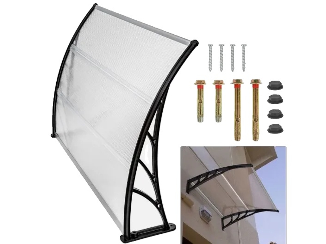 Cubierta para puerta delantera, material de policarbonato, protección UV, resistente a la lluvia, fácil instalación, no tóxico, OEM