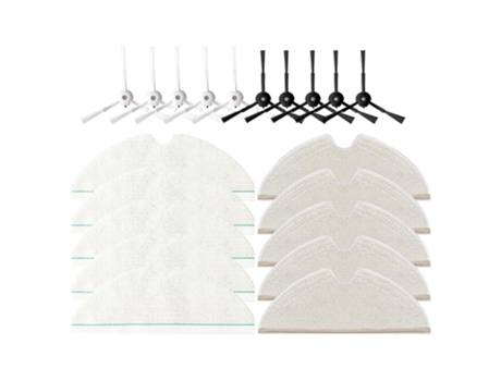 20pcs pano lavável escova lateral para roborock t8/q7 max
