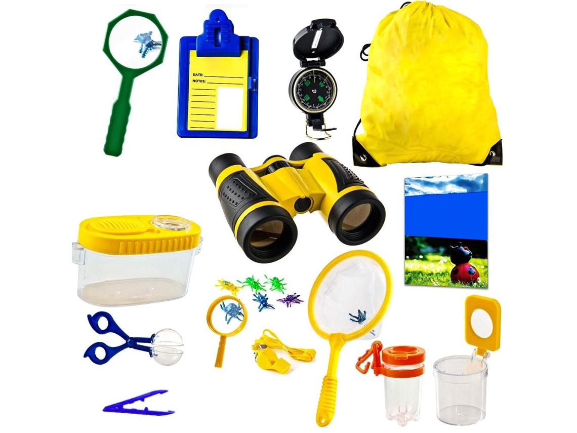 Mali kit de Explorador Outdoor com Binóculos, Bussola e Lupa para Crianças Aventureiros Presente para Meninos e Meninas