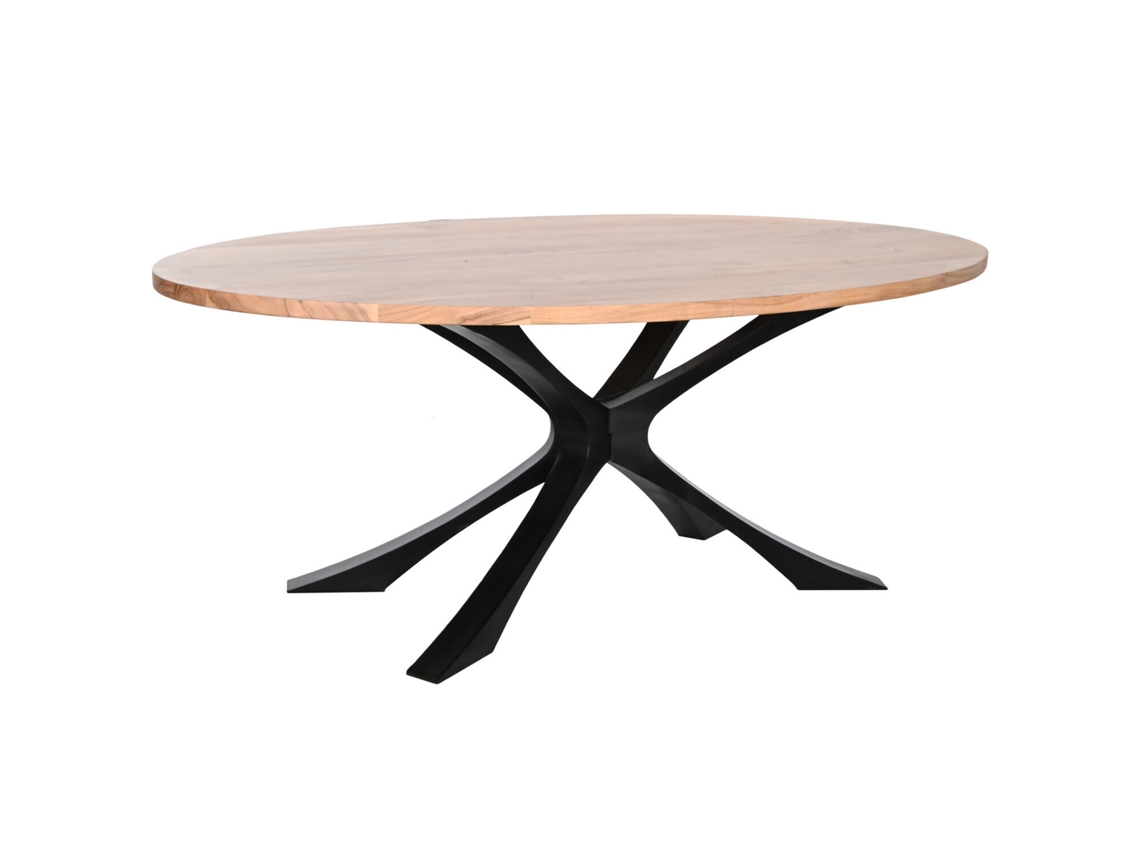 Mesa Comedor Acacia Metal Natural 200x110x76cm