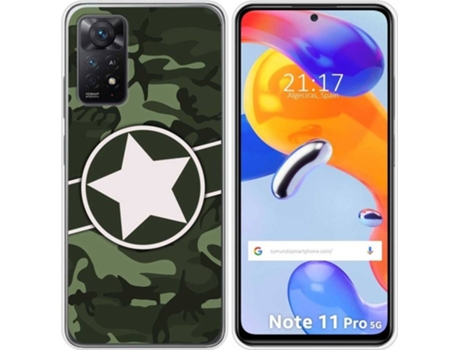 Carcasa Xiaomi Redmi Note 11 Pro TUMUNDOSMARTPHONE Dibujos Camuflaje 01 Multicolor