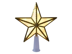 Adorno navideño con forma de estrella LED, iluminado con flash, USB o pilas.