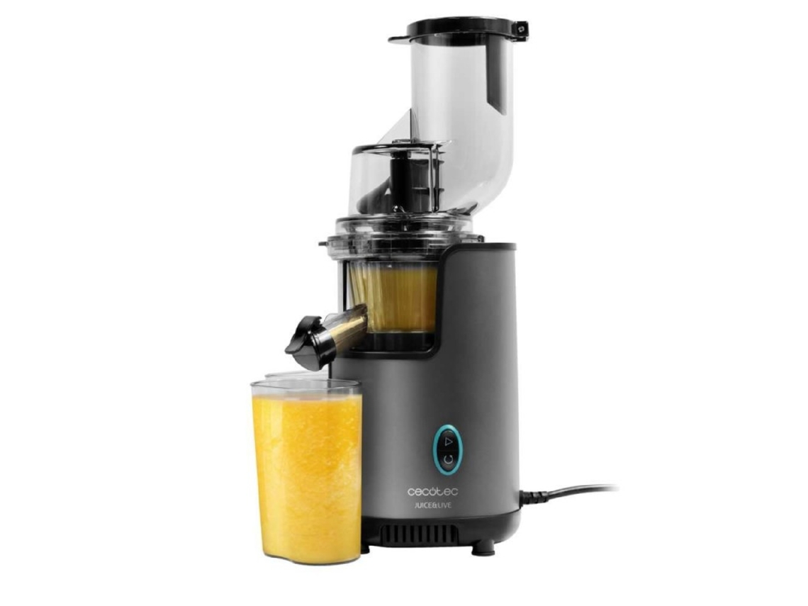 Licuadora Cecotec Juice&live 2500 Easyclean de prensado en frío para frutas y verduras. 200 W CC, 70 rpm, libre de BPA, 3 velocidades.
