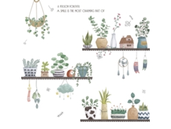 Plantas autoadhesivas en vidrio removible, decoración para pared de dormitorio Kofihety