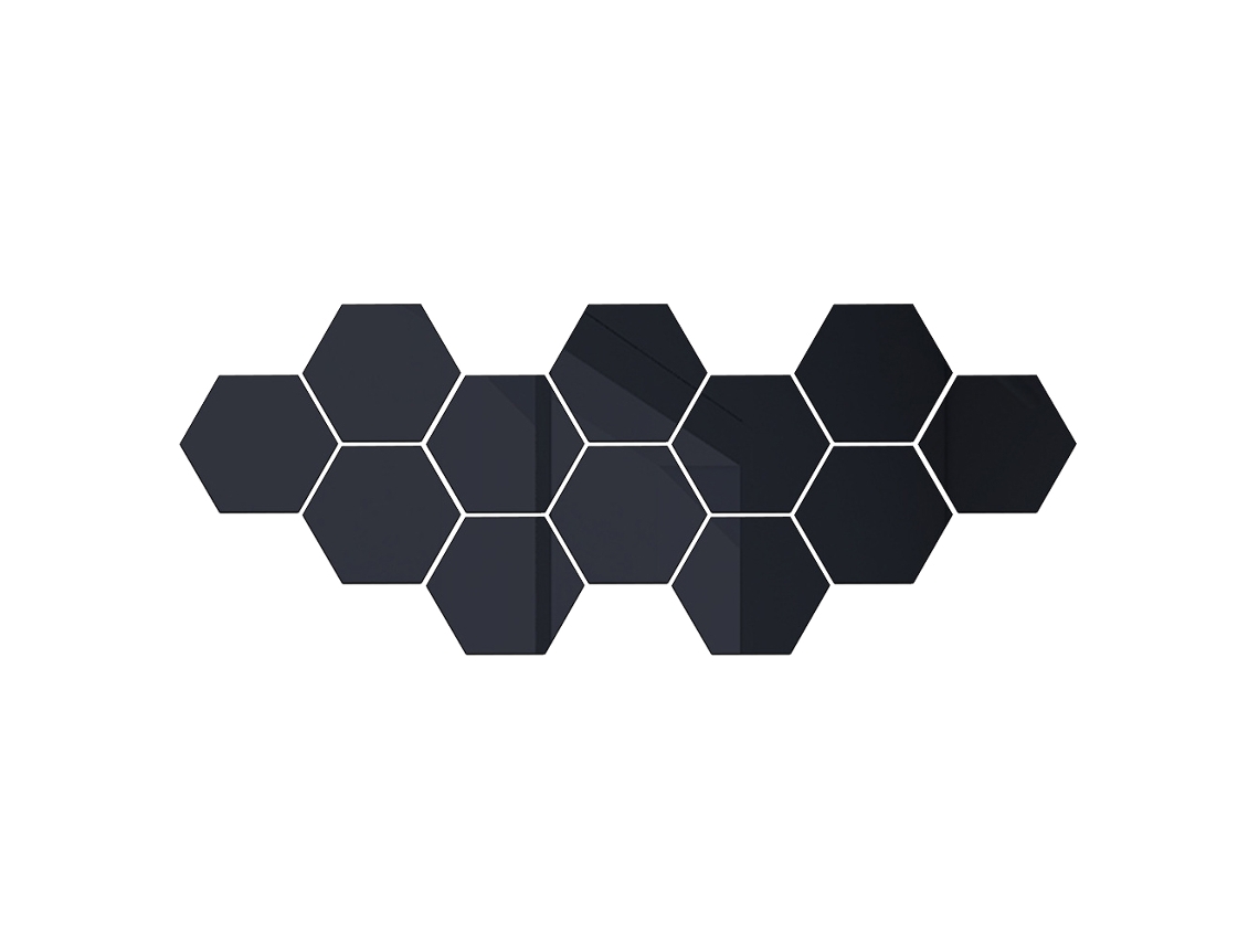 Adhesivo de pared autoadhesivo en formato de hexágono, decoración acrílica Kofihety