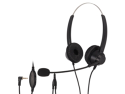 Auriculares Binaurales H360d-3.5va De 3,5 Mm Para Negocios Y Atención Al Cliente Con Micrófono