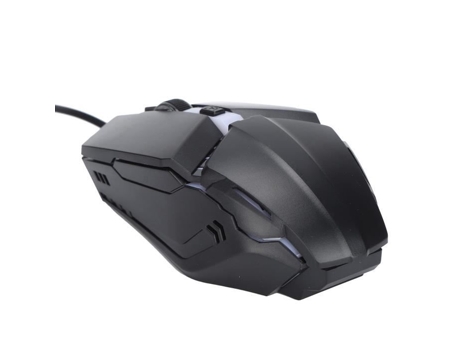 HURRISE ratón mecánico con cable ratón portátil para juegos Plug And Play ratón de respiración ergonómico teclado de ordenador