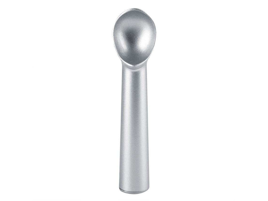 Cuchara de helado antiadherente de aleación de aluminio para bolitas de sandía (plateada)