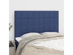 Cabeceros 4 Unidades Tela Azul 72x5x78/88 Cm