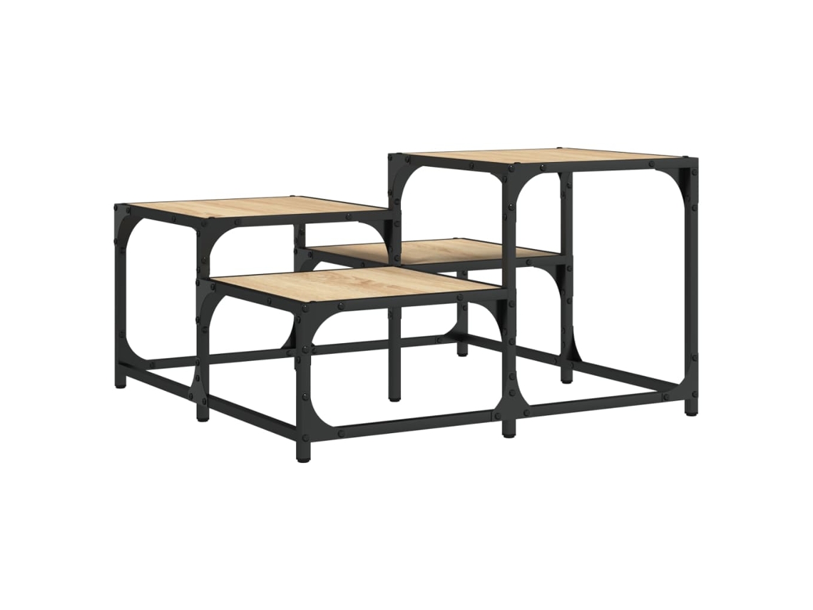 Mesa de centro de madera de roble MAISON EXCLUSIVE (68x68x40 cm)