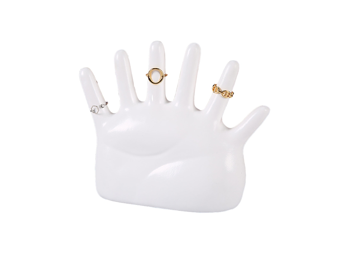 2026 Store-soporte De Mano Para Anillos Y Joyería Exquisito Resistente Al Desvanecimiento Para Pulseras Relojes Blanco