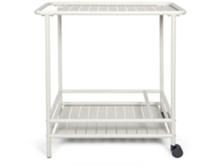 Estantería de jardín Livoo Gs163c de acero resistente a la corrosión con 2 ruedas, 61 x 42 cm