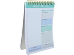 Cuaderno A5 con encuadernación de doble espiral y hojas verdes extraíbles. Cuaderno práctico para planificar, Gokoco.