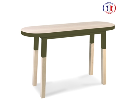 Consola Alta Ovalada MON PETIT MEUBLE FRANÇAIS (Marrón - Madera - 100 x 45 x 100 cm)