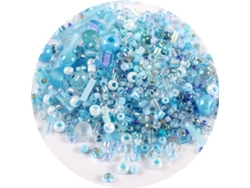 (azul Brillante)500 Cuentas De Vidrio Redondas En Varios Colores Y Tamaños, Tubo De Vidrio Torcido Para Accesorios De Ropa