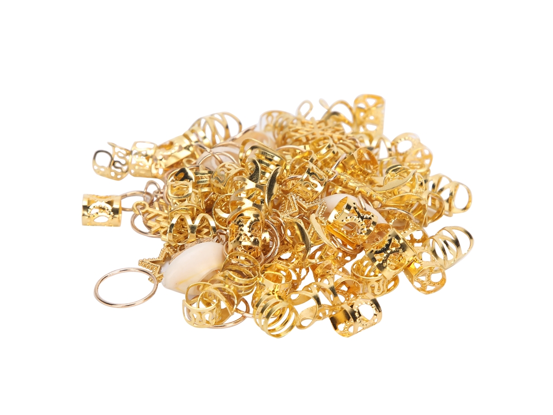 110 Piezas Anillos Y Clips Para Trenzas Diy Accesorios De Decoración Para El Cabello