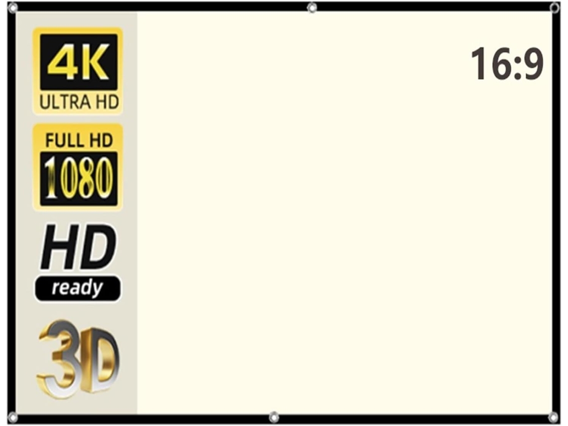 Pantalla De Proyección Para Cine En Casa, Interior, Exterior Y Patio Trasero.