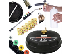 Kit de limpieza de alta presión: lanza de 6 mm + cañón de espuma de 1 ml | 15 boquillas | Compatible con Karcher