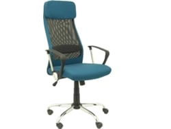 PYC Silla de Escritorio Ejecutiva PIQUERAS Y CRESPO Esteras Azul Turquesa (Brazos fijos - Malla y Tejido)