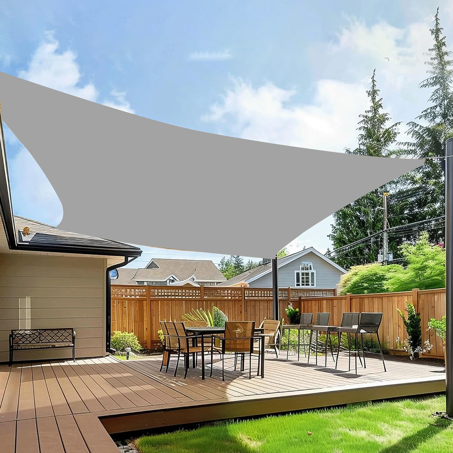 (gris, 300x500cm) Toldo Parasol, Impermeable, Resistente A Los Rayos Uv.