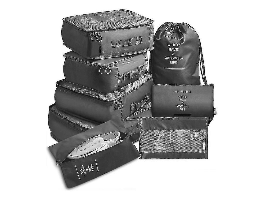 2026-8 Bolsas Organizadoras De Viaje Impermeables Para Ropa Zapatos Mochila Maleta Almacenamiento Ligero