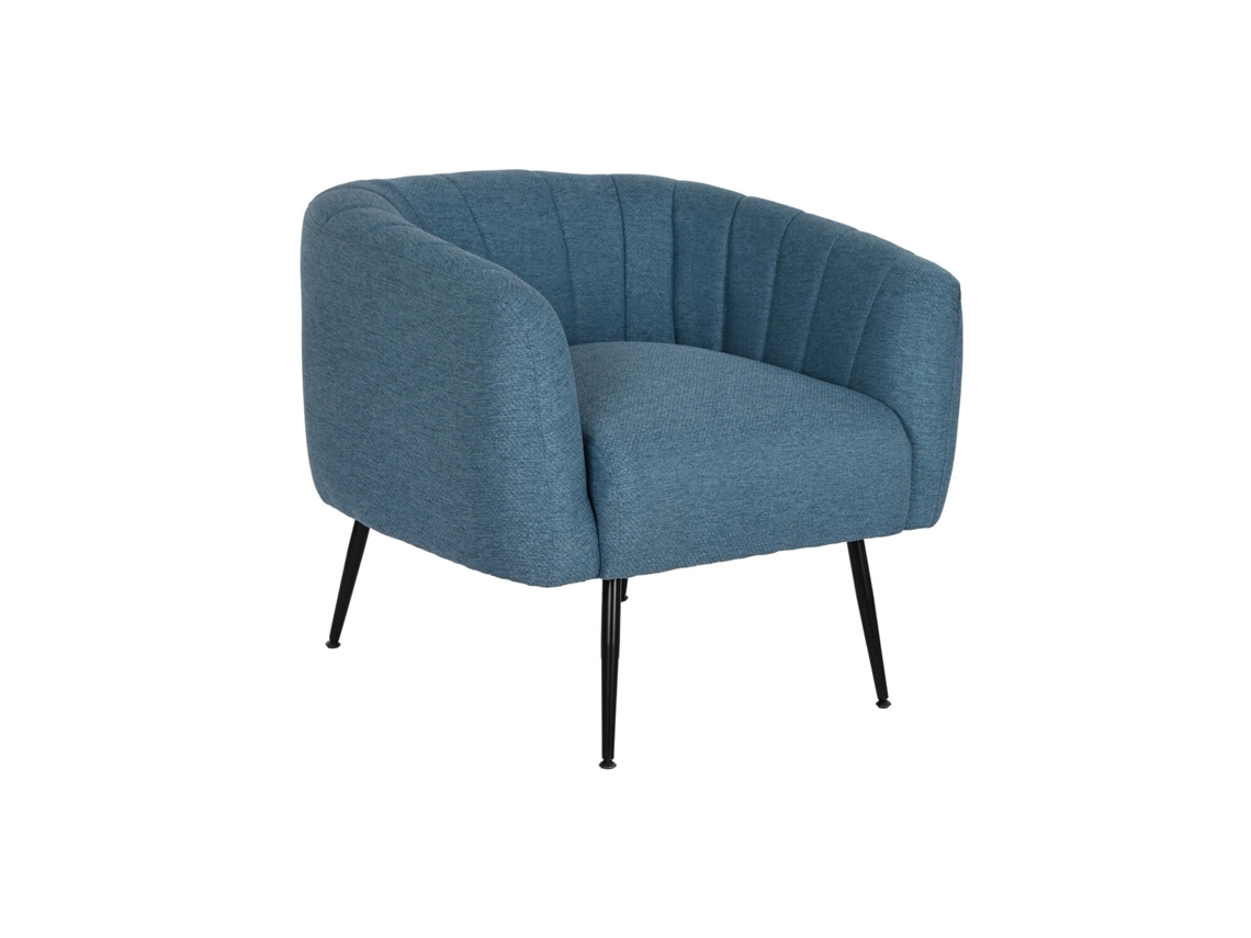 Sillón de poliéster azul metalizado, 81x75x73cm ALEXANDRA HOUSE LIVING