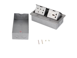 Enchufe De Suelo Multifuncional Emergente Concealida, Aluminio, Plata, Estándar Del Reino Unido.