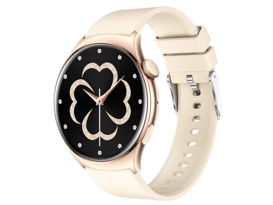Reloj deportivo de 43 pulgadas con Bluetooth 5.0 y 2 GB de RAM, monitoriza el sueño, la frecuencia cardíaca y el oxígeno en sangre (beige)