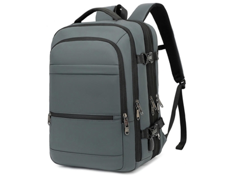 Mochila Mochila Simple De Carga USB para Hombres Y Mujeres Mochila Impermeable para Computadora-Gris