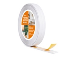 Tira de moldura de PVC de 10 x 10 mm, cinta de espuma de 5 m, elástica, resistente y suave, color blanco Quest