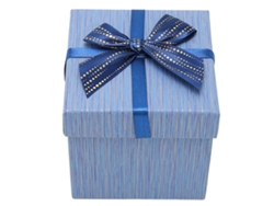 4 cajas de regalo con tapa de 3,9 x 3,7 x 3,9 pulgadas, color azul, Hm2330409