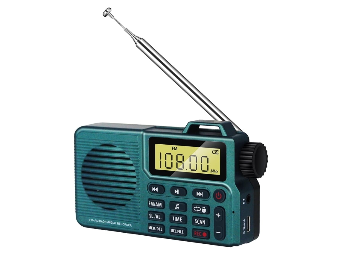Radio portátil DSP y radio AM/FM con Bluetooth 5.0, radio de red pequeña y radios portátiles a batería, carga USB durante más de 17 horas. D Chennnls