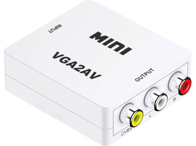 Conversor HOWEI VGA PC to TV (Blanco)