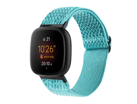 Correa Smartwatch para Fitbit Versa 4 / Sense 2 Universal Wave Nylon (Verde Menta)